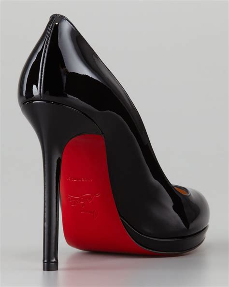 high heel shoes black with red soles|black stilettos with red bottoms.